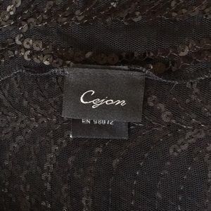 Cejon Accessories - Black wrap with sequins Cejon Accessories - Black wrap with sequins